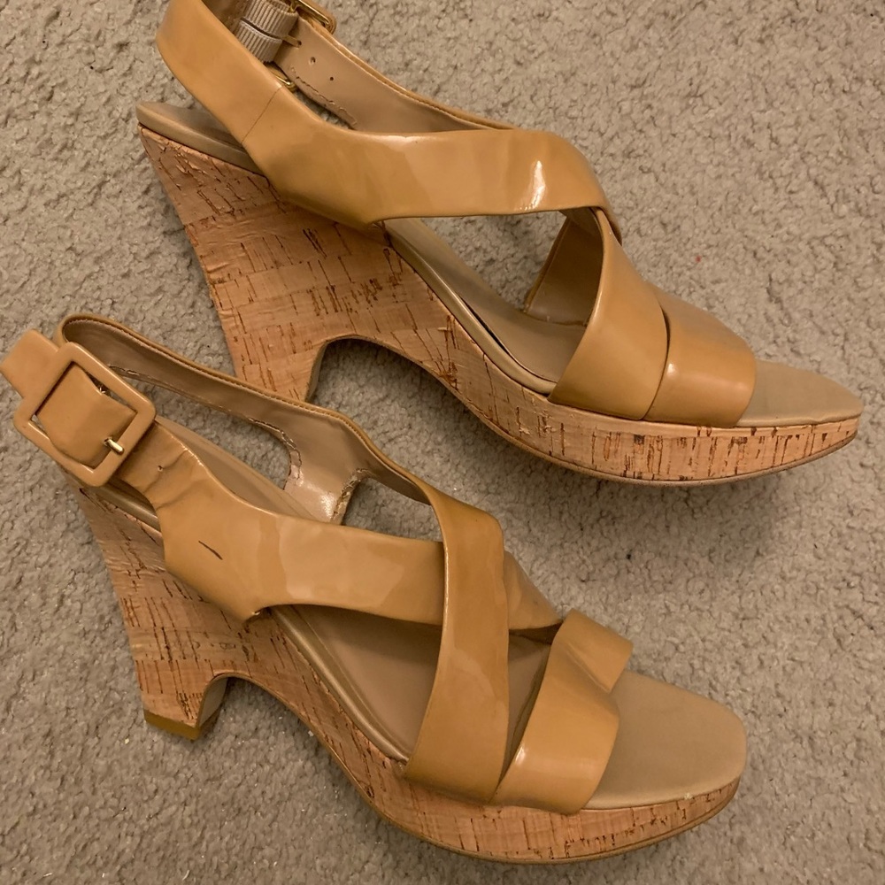 Franco Sarto Tan Wedge Sandals